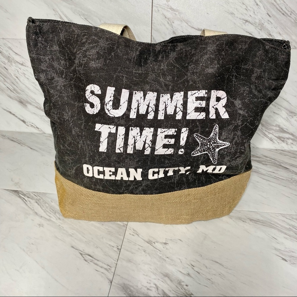Lucky 7 USA Summer Time Ocean City MD Beach Tote